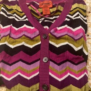 Missoni Women's Chevron Cardigan - Purple, Pink, Green